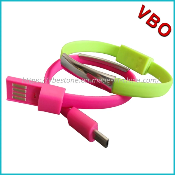 Bracelet Wrist Band USB Charger Charging Data Sync Cable for Android Micro USB and iPhone