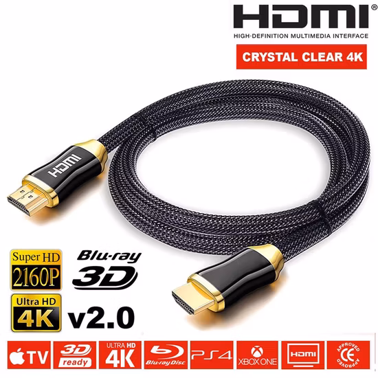 Factory Hot Sale Fiber Optic HDMI Cable 4K/8K 60Hz High Speed Hdr HDMI Male to Male for HD TV Projector Monitor 10m 15m 20m